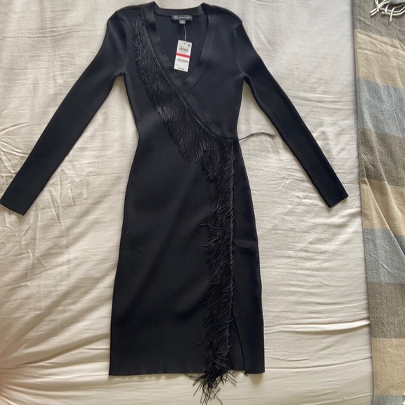 INC Black Bodycon Midi Dress - Picture 1 of 5
